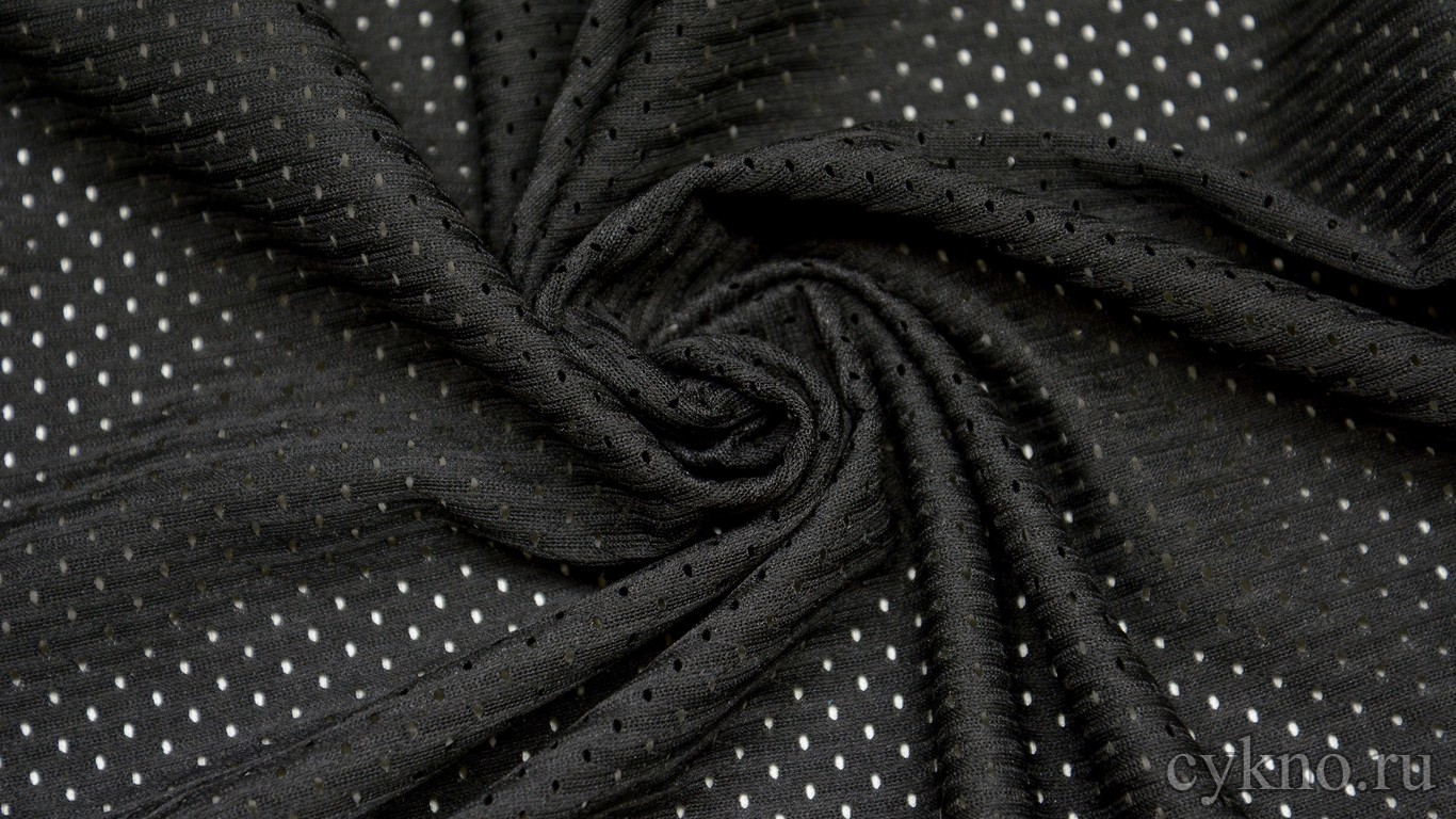 Ткань Сетка-стрейч черная